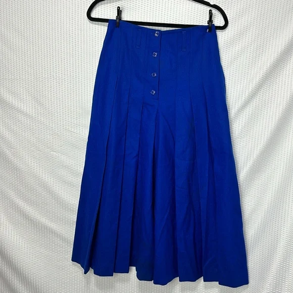 Daniel Hechter Paris Wool Pleats wide legs pants Size 8 - Picture 14 of 17